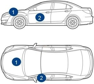 Emplacement code couleur Aston Martin