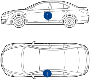 Emplacement code couleur Peugeot