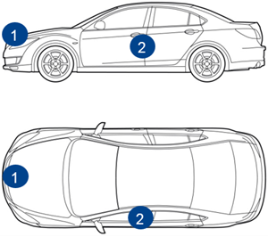 Emplacement code couleur Subaru