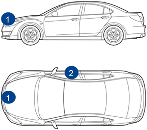 Emplacement code couleur Volvo